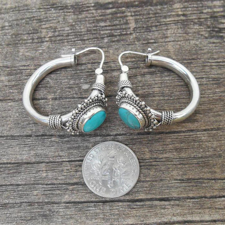 Pendientes Retro Turquesa Chic