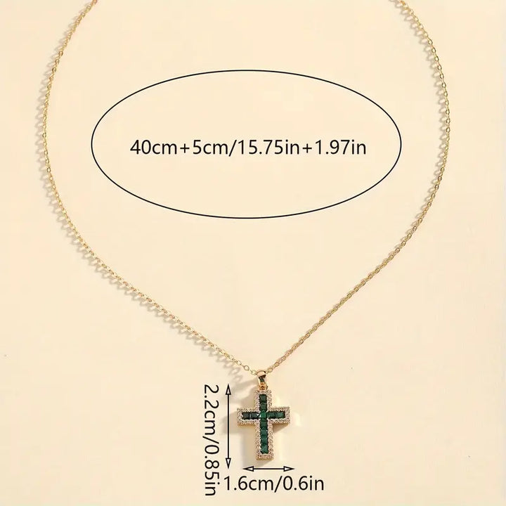 Collar con Colgante de Cruz Solene
