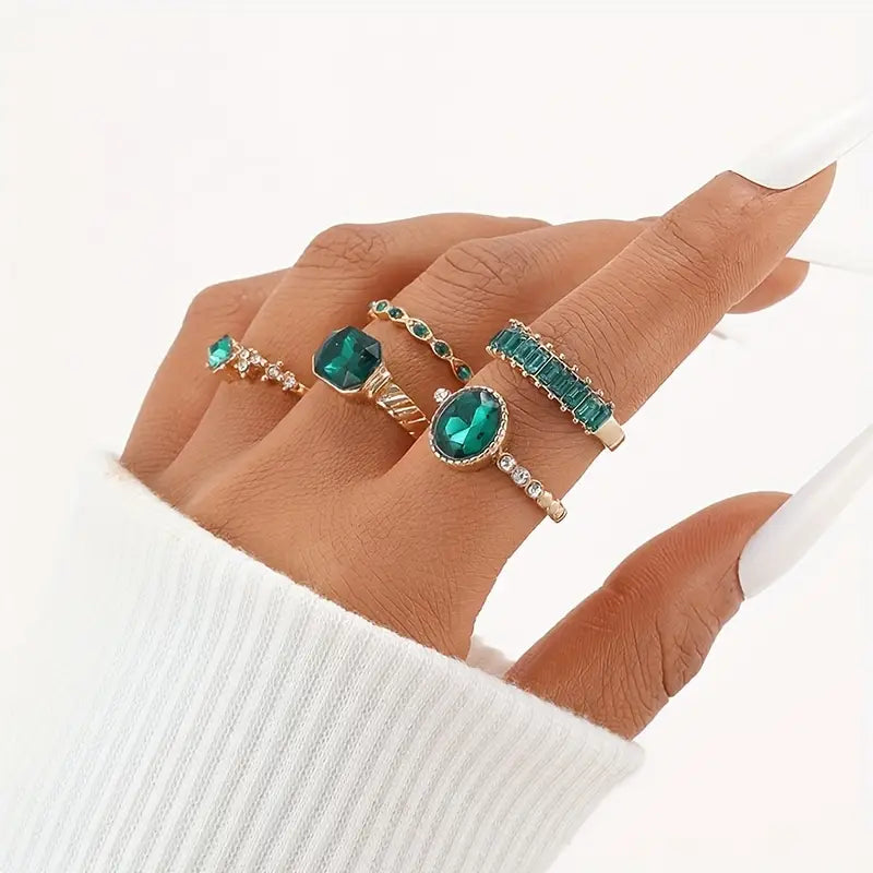 Conjunto de Anillos Exquisitos Zarina