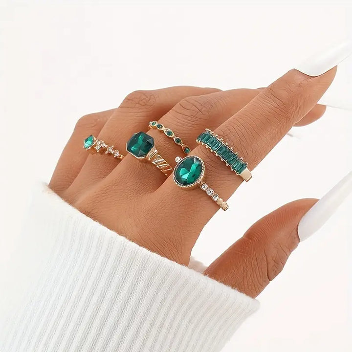 Conjunto de Anillos Exquisitos Zarina