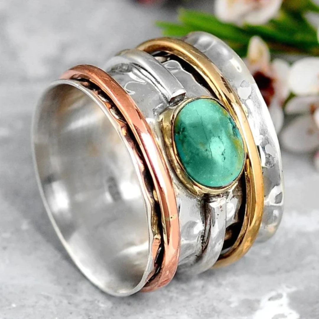 Anillo Carlota vintage con turquesa