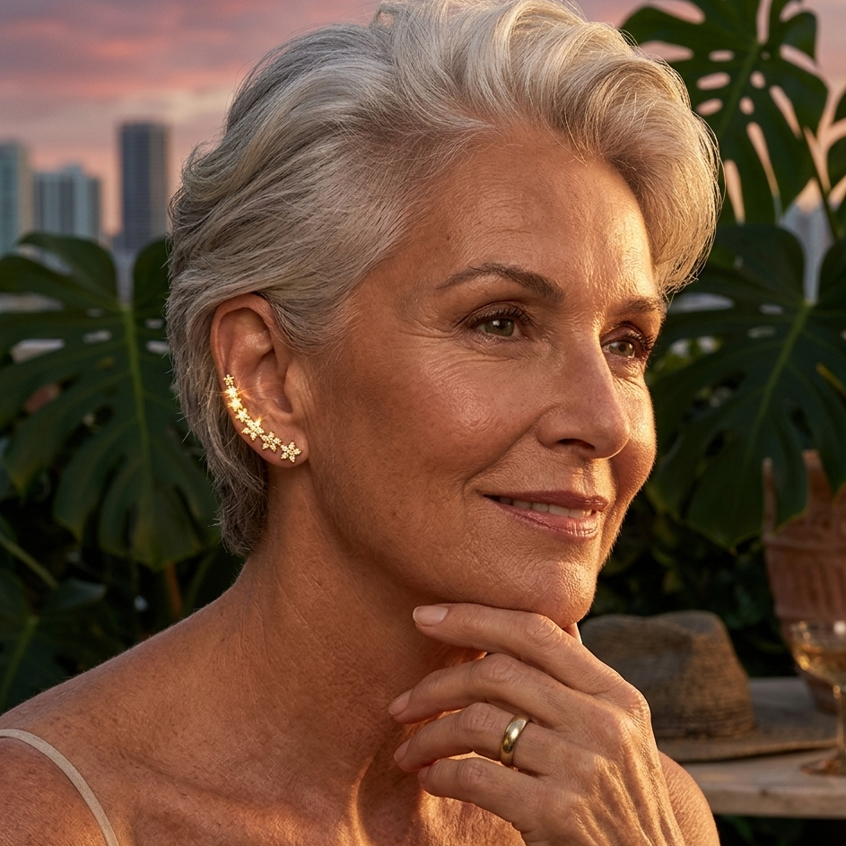 Pendientes de flores atemporales