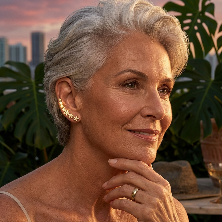 Pendientes de flores atemporales