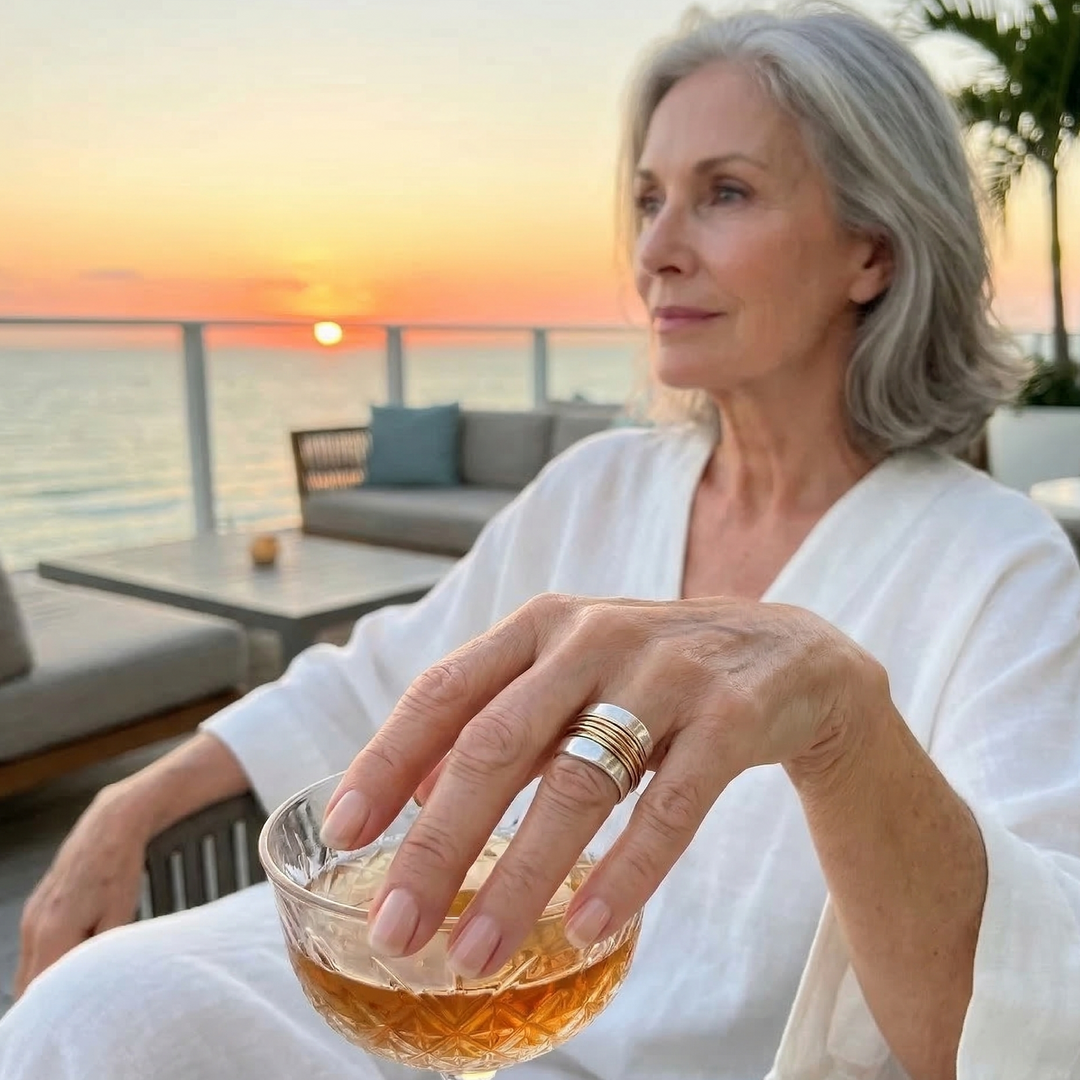 Anillo de espiral y doble aro