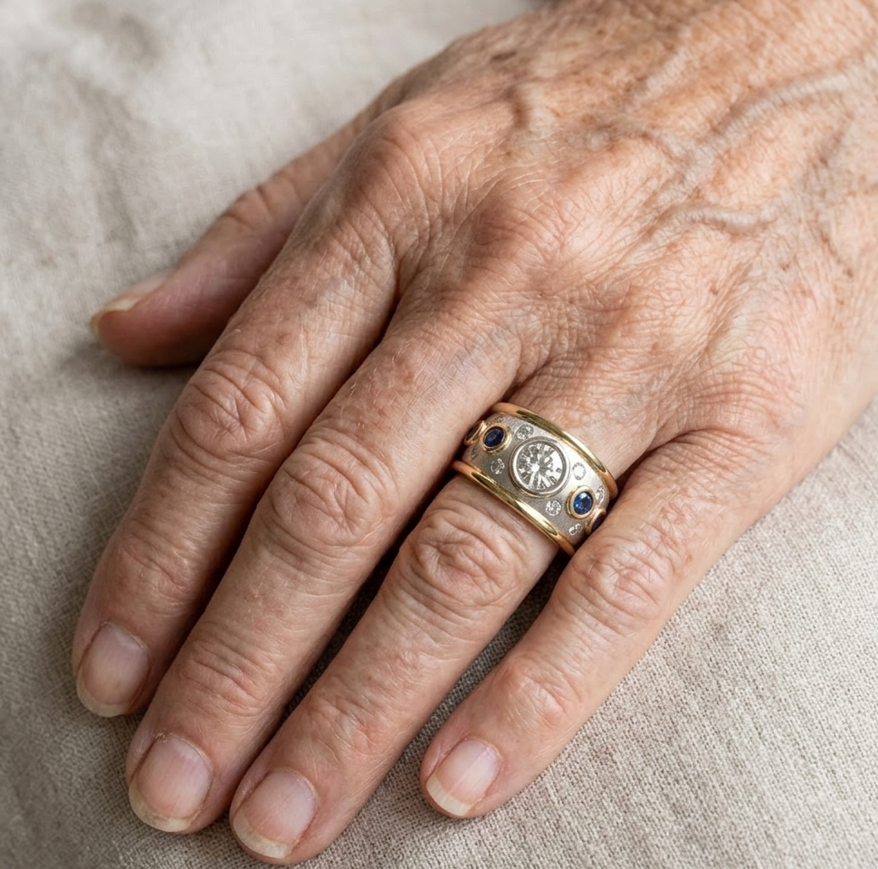 Anillo vintage con piedra ovalada