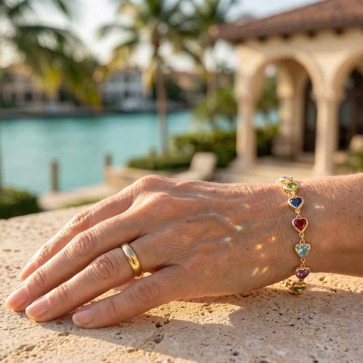 Pulsera única en forma de corazón