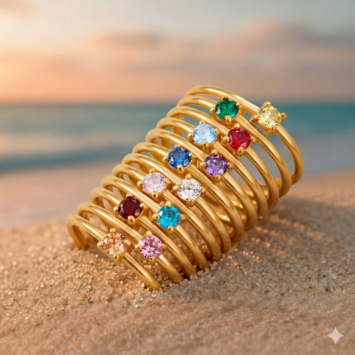 Anillos con piedra de nacimiento
