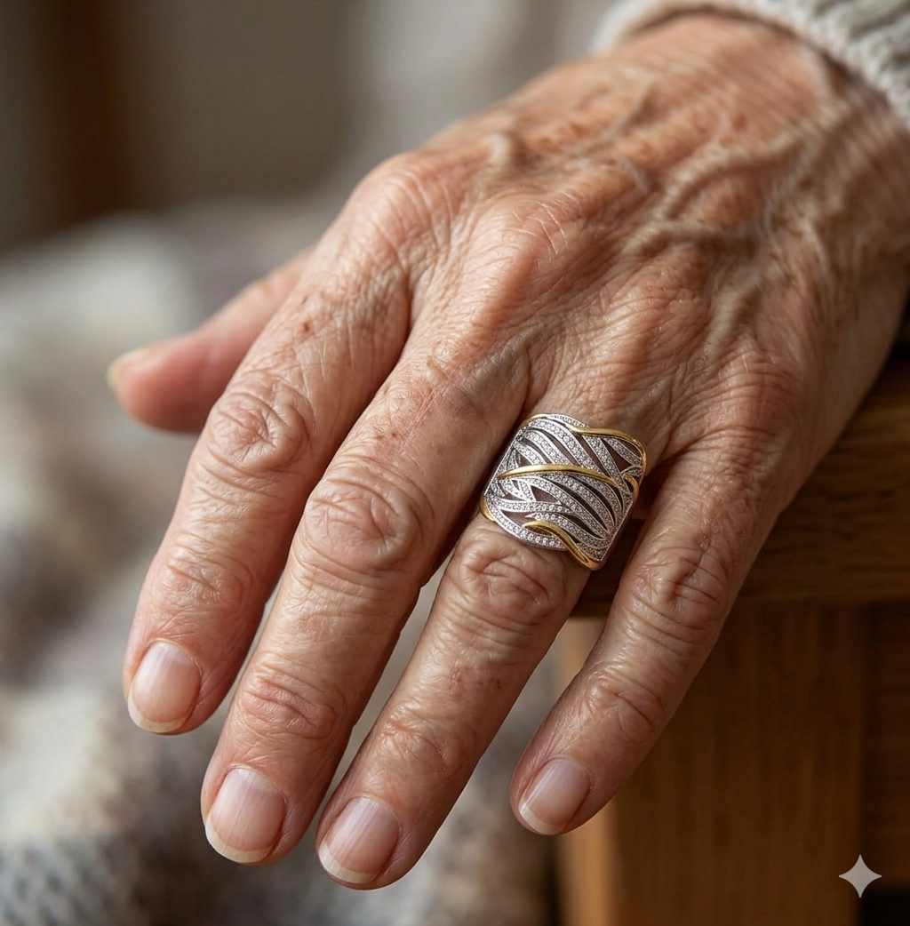 Anillo retorcido de múltiples capas elegante