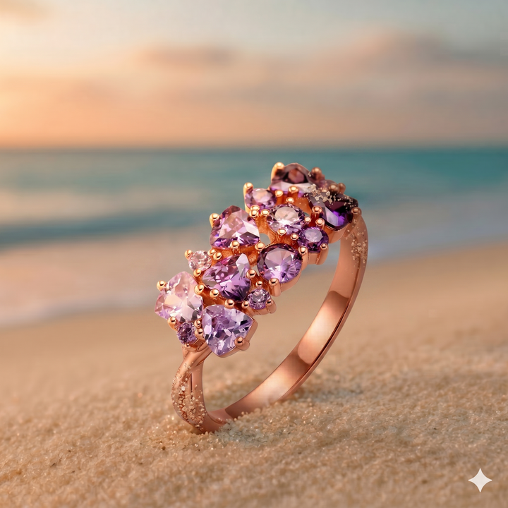 Anillo de lila elegante