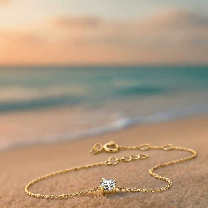 Pulsera Klára con piedra de moissanita