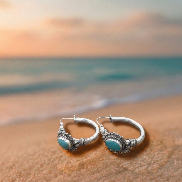 Pendientes Retro Turquesa Chic