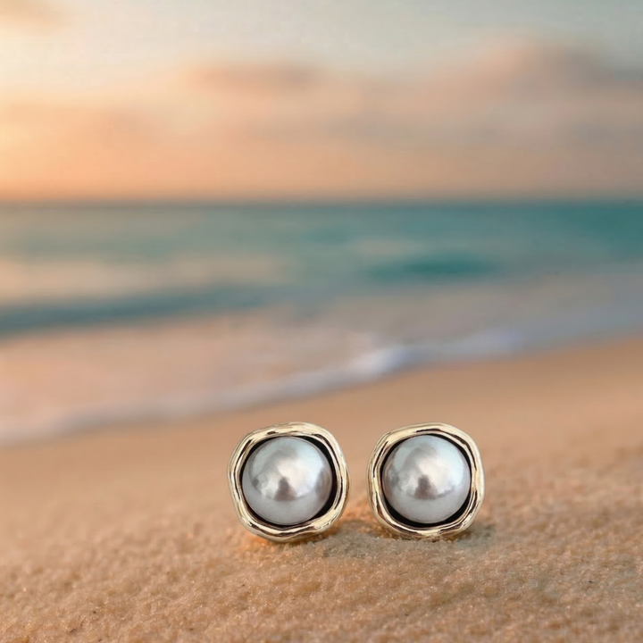 Pendientes Elegantes con Perla Negra