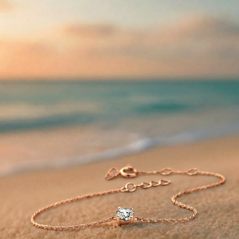 Pulsera Klára con piedra de moissanita