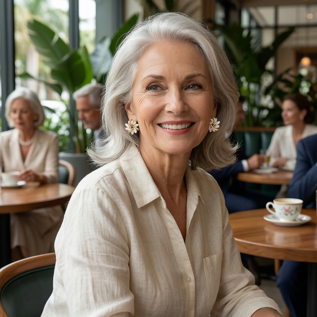 Pendientes de Aro con Flores de Ópalo