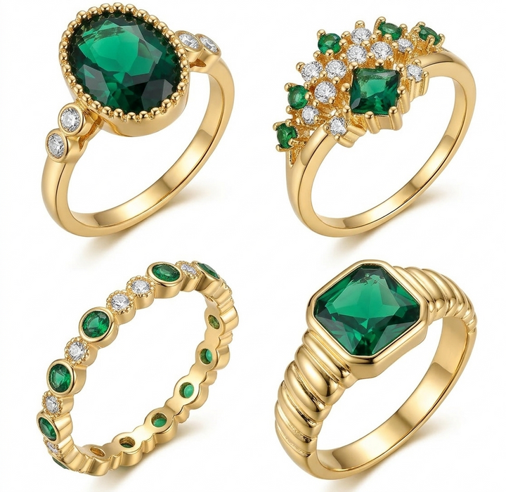 Exquisito Set de Anillos Zarina