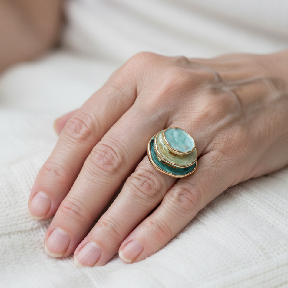 Anillo de tres capas