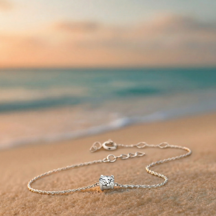 Pulsera Klára con piedra de moissanita