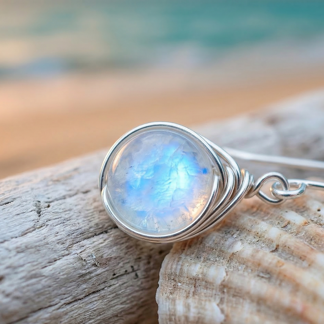 Pendientes Exclusivos con Piedra Lunar