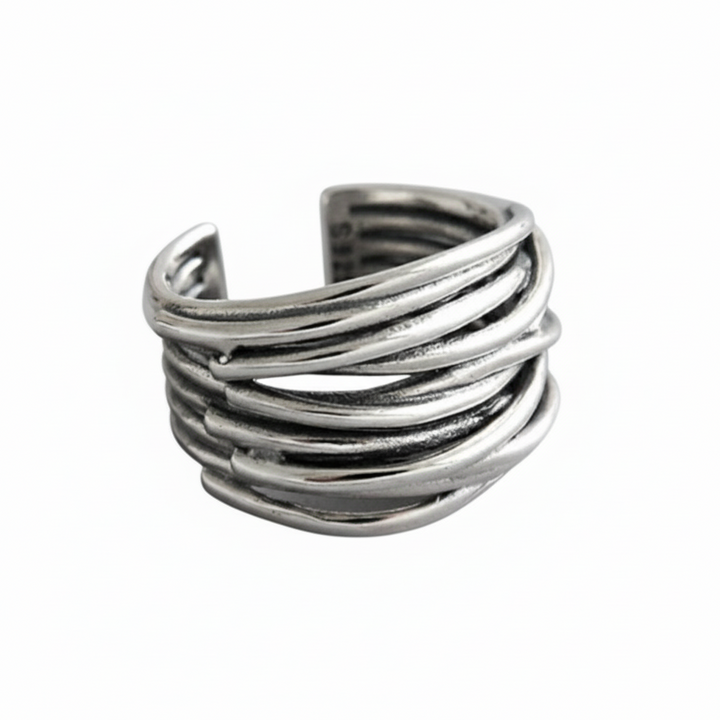 Anillo Ajustable con Capas