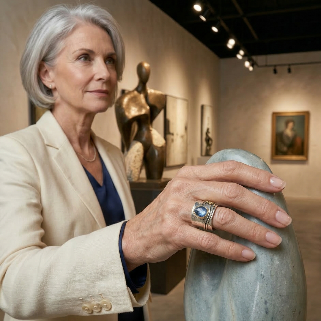 Anillo Manuela de Meditación Bohemio de Edelstein