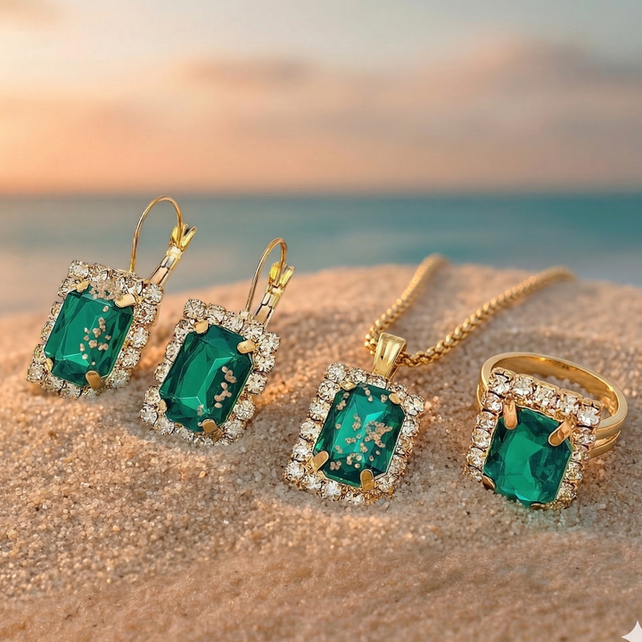 Conjunto de Joyería Sylvara Greenveil