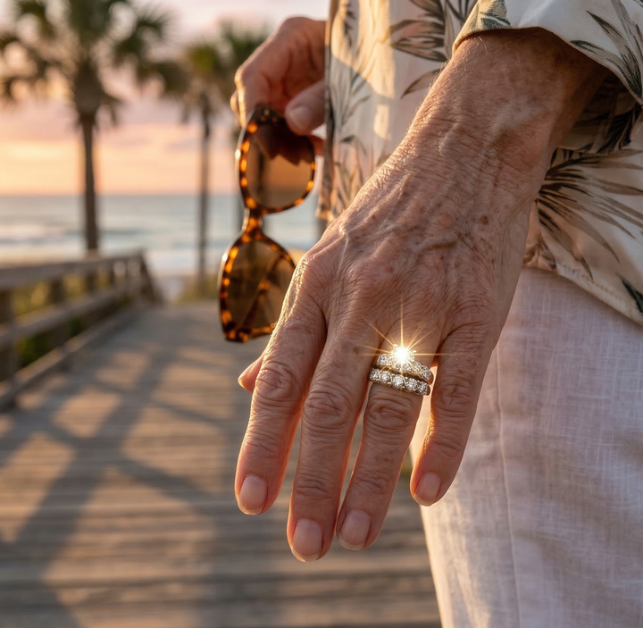 Anillo vintage brillante