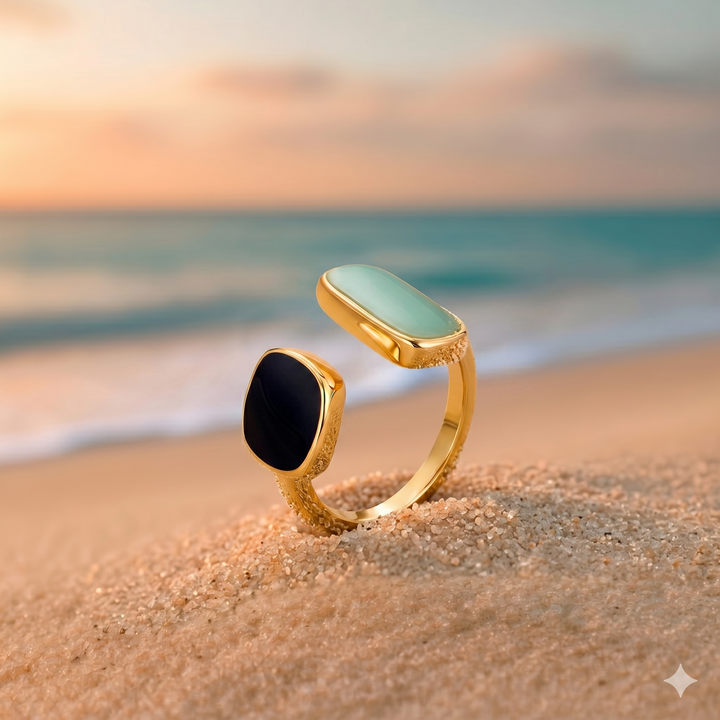 Anillo Abrazo con Aguamarina