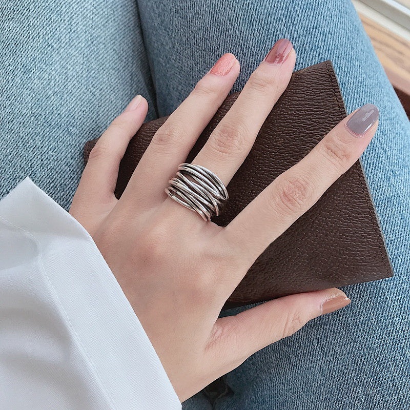 Anillo Ajustable con Capas
