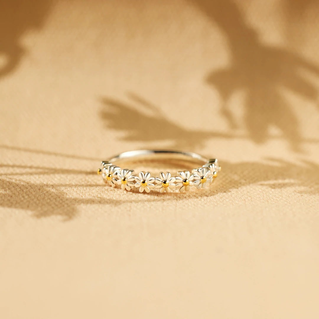Anillo Nieves de flores lujoso