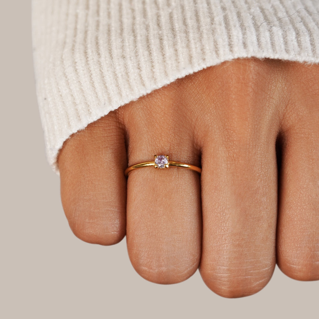 Anillos con piedra de nacimiento