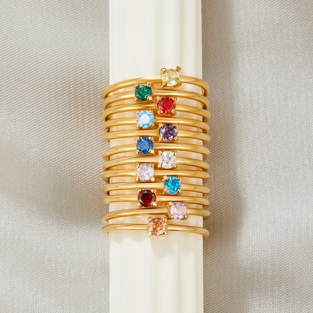 Anillos con piedra de nacimiento