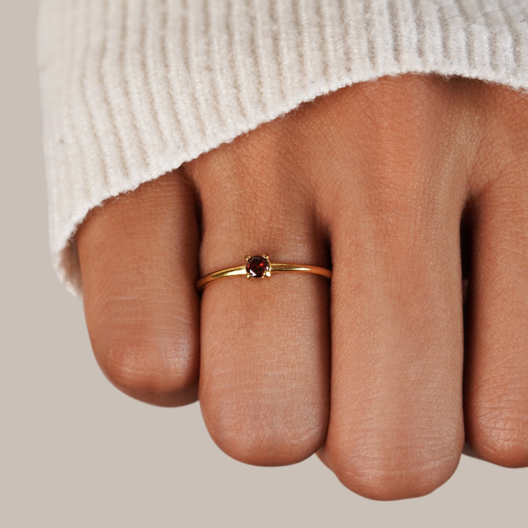 Anillos con piedra de nacimiento
