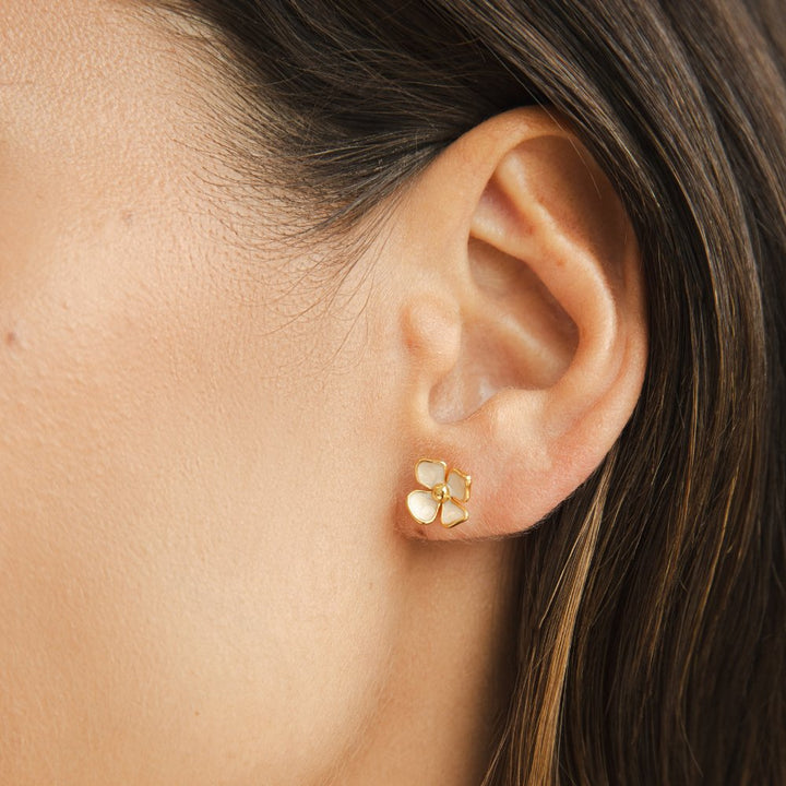 Pendientes de flores florecientes