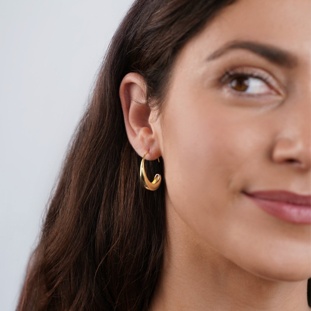 Paola - Pendientes de Aros con Gotas