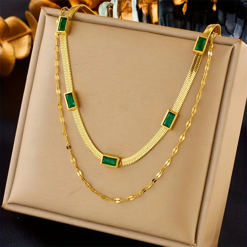 Collar Retro de Doble Capa Sorella