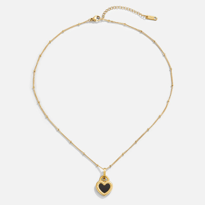 'Falling For You' Collar de corazón reversible