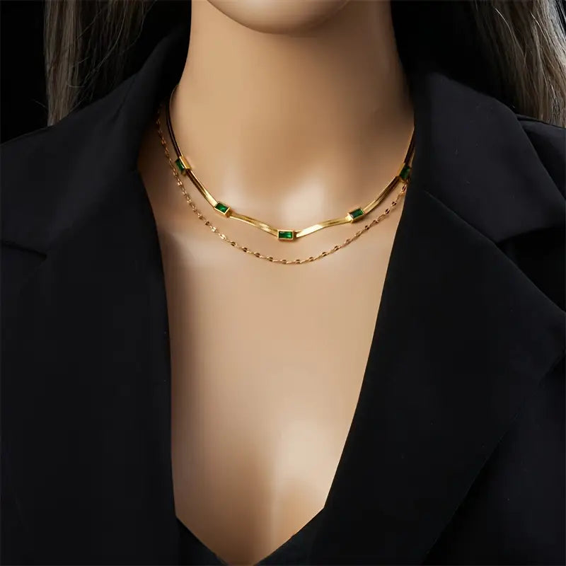 Collar Retro de Doble Capa Sorella