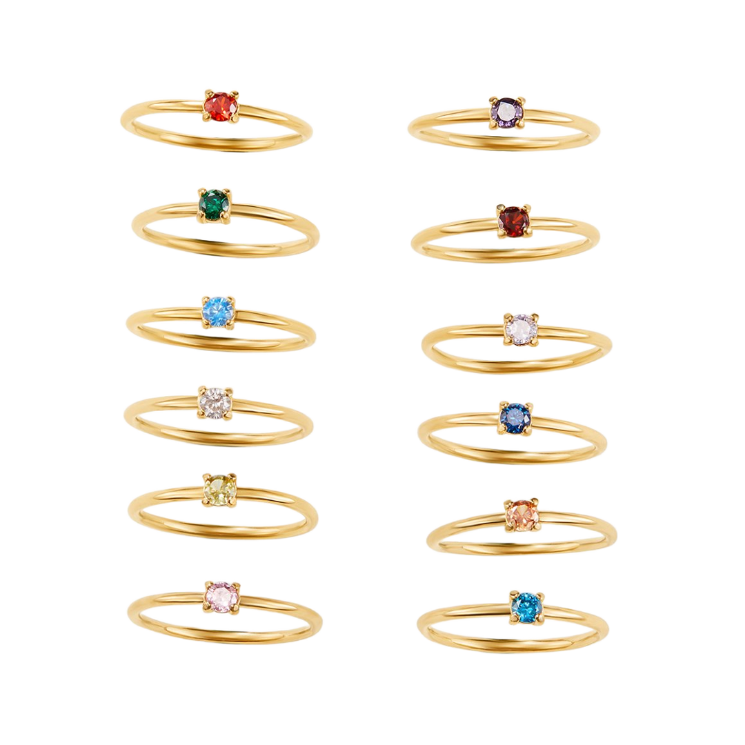 Anillos con piedra de nacimiento