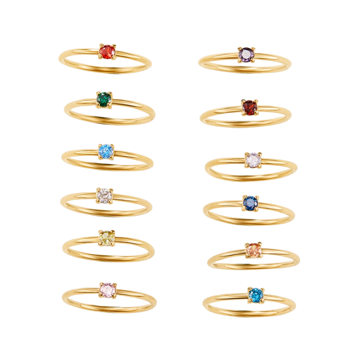 Anillos con piedra de nacimiento