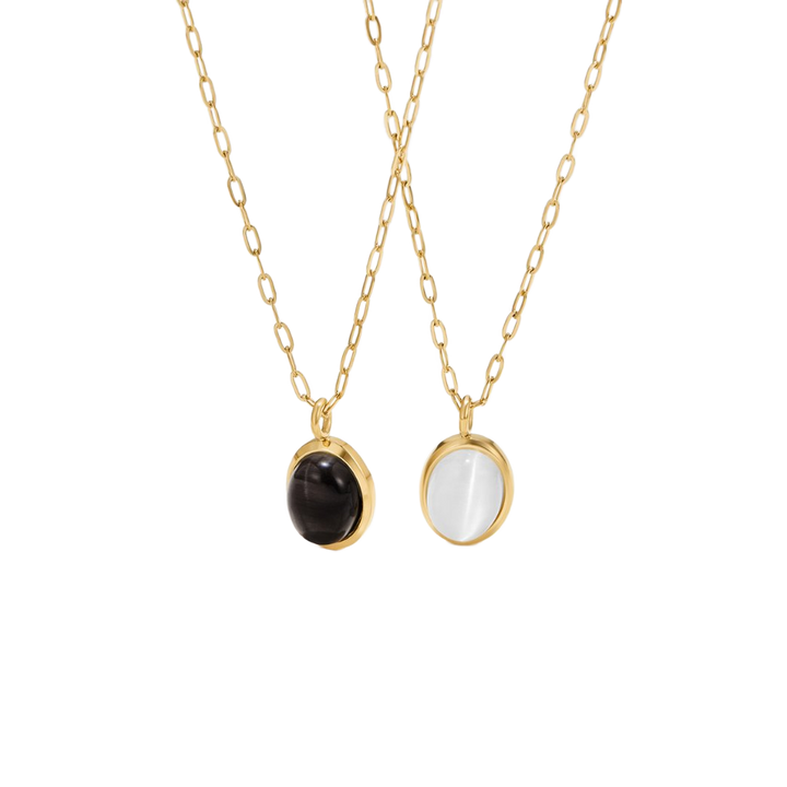 Collar de ópalo blanco