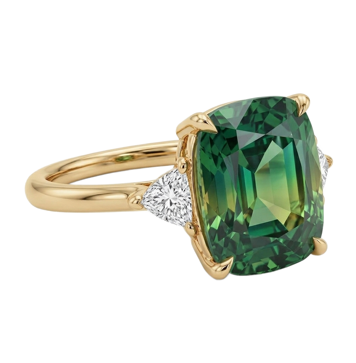 Maricela - Anillo de zirconia verde