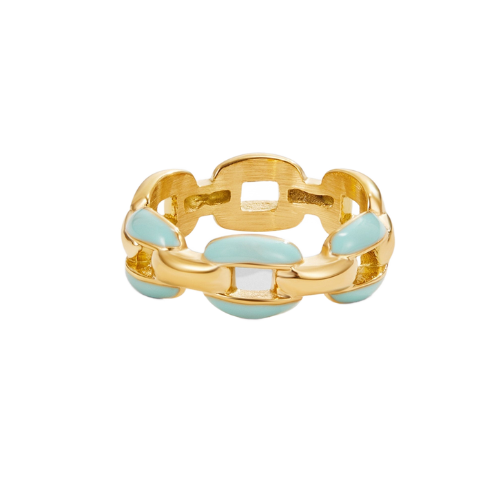 Anillo de cadena azul Reya