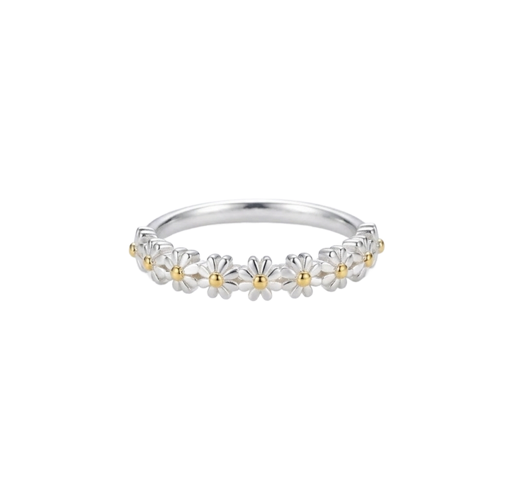 Anillo Nieves de flores lujoso