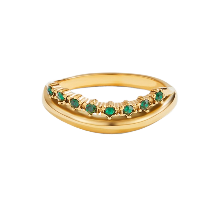 Anillo Carmen estratificado verde